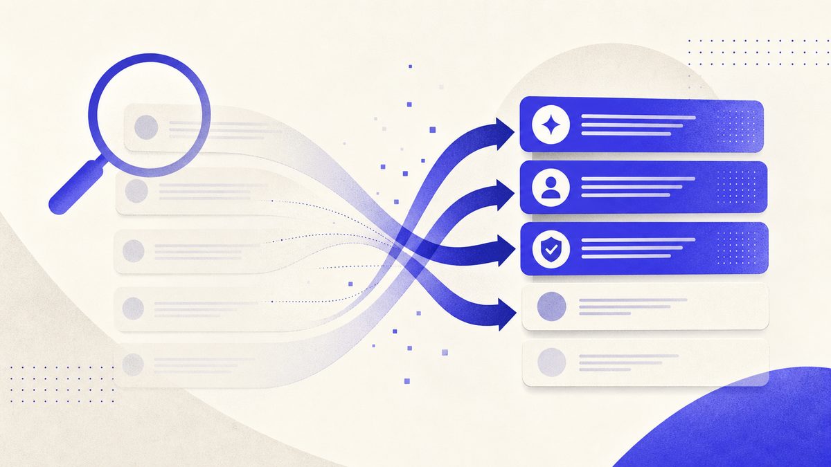 Illustrazione: grafico traffico SEO con un punto di calo in evidenza dopo un aggiornamento Google