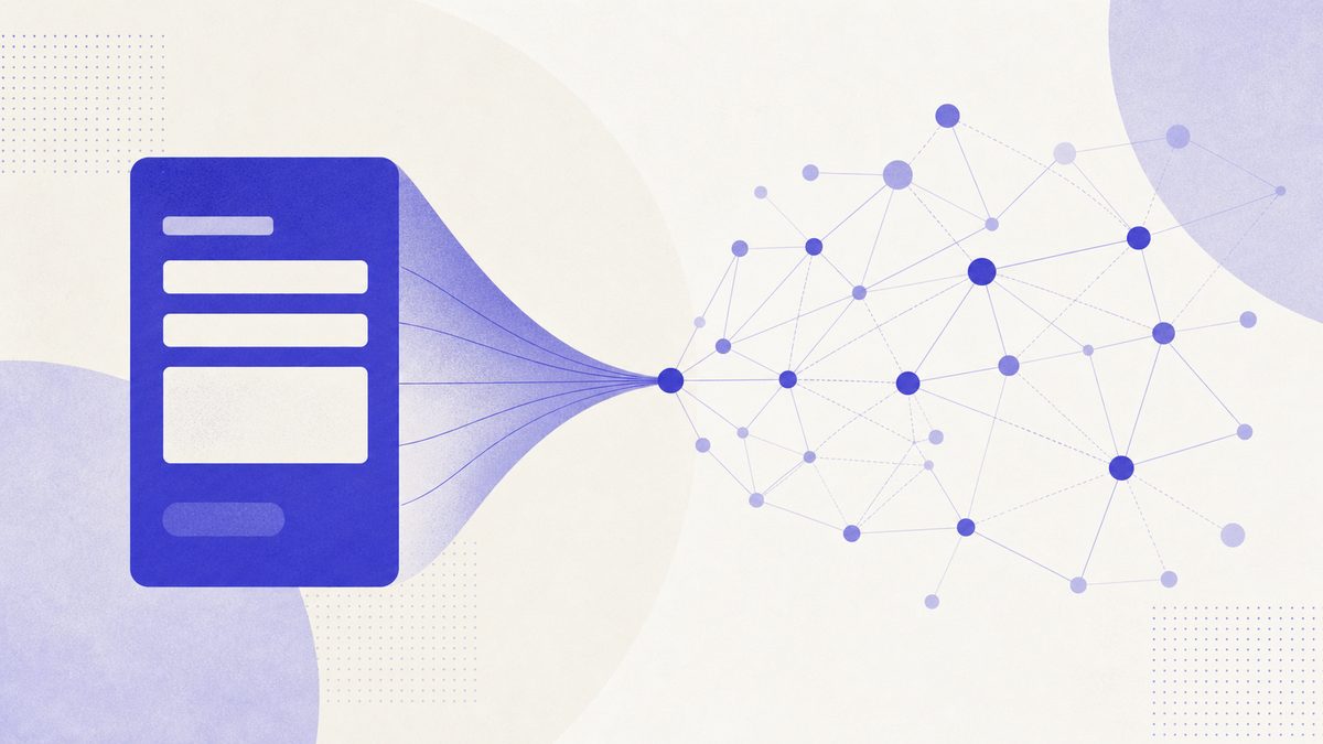 Illustrazione: modulo di contatto Facebook con lead in arrivo verso un funnel