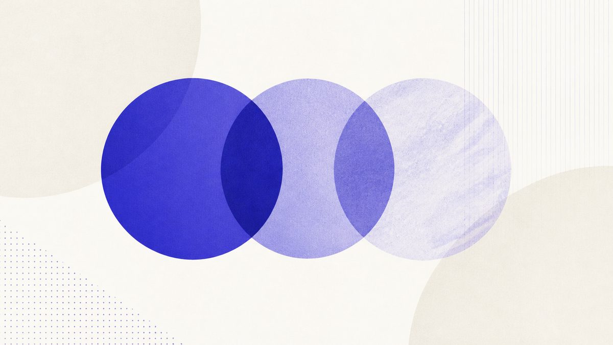 Illustrazione: tre cerchi che rappresentano logo, marchio registrato e marca