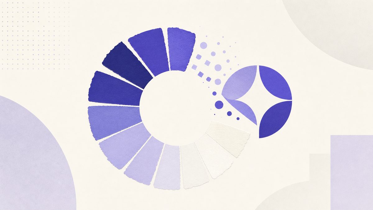 Illustrazione: ruota dei colori applicata a un elemento di branding