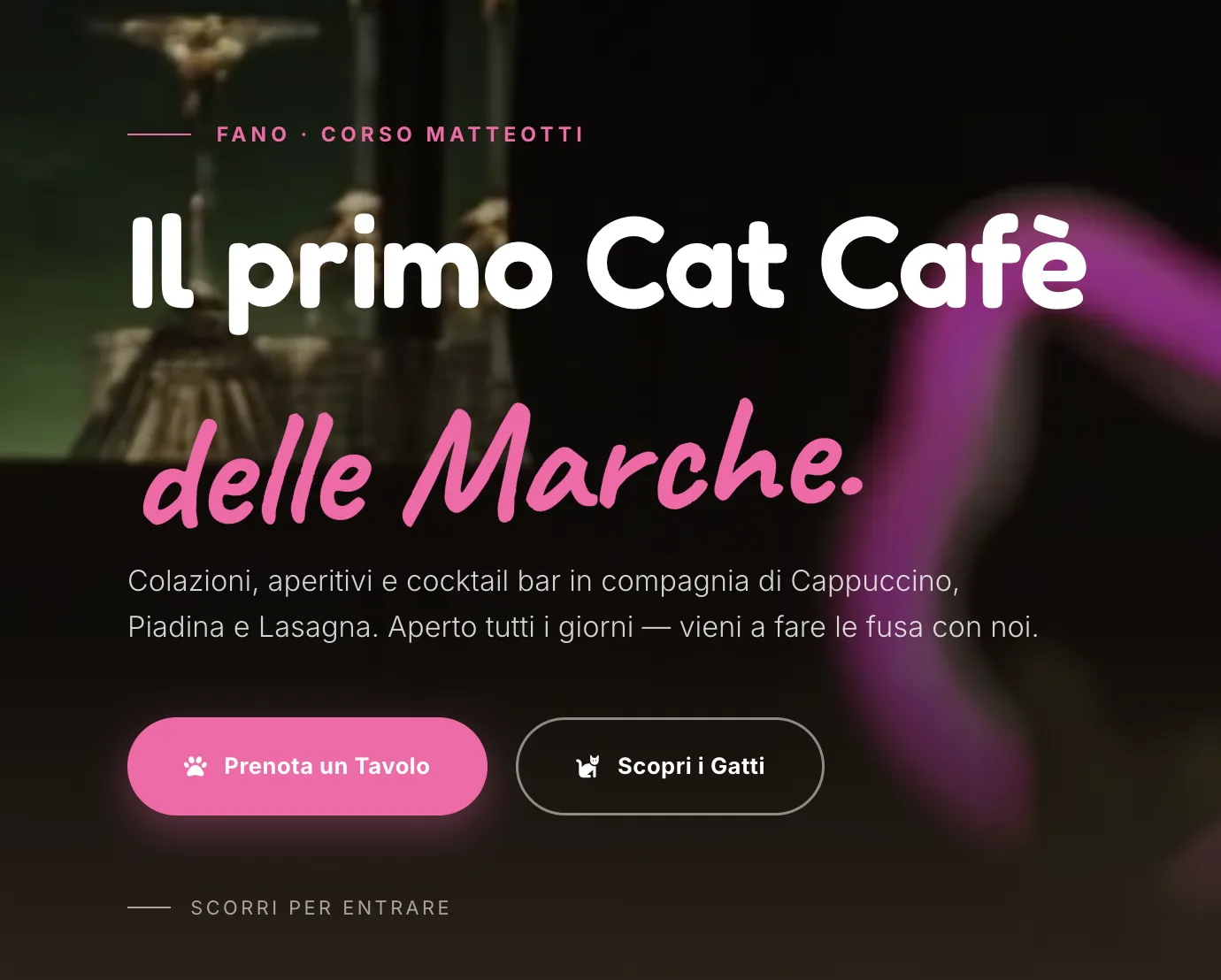 Caffelino - screenshot reale del sito