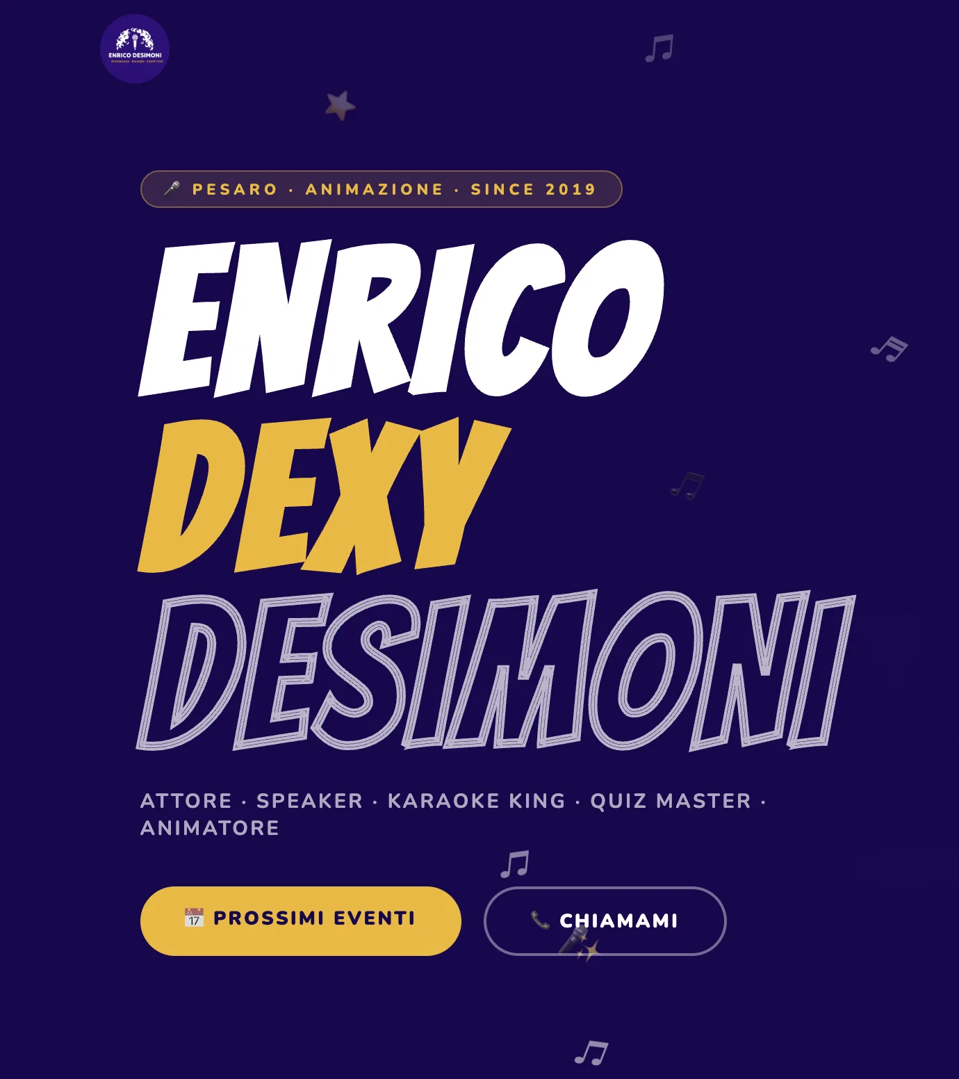 Enrico Desimoni - screenshot reale del sito