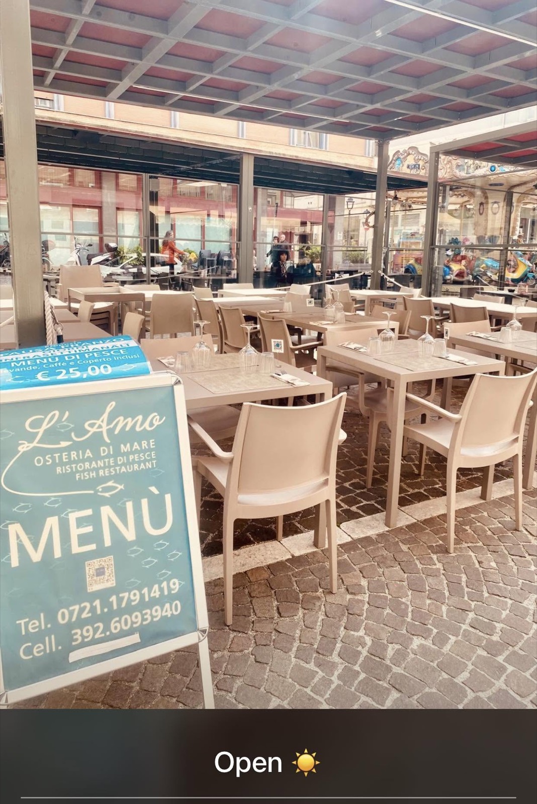 L'Amo Osteria di Mare - screenshot reale del sito