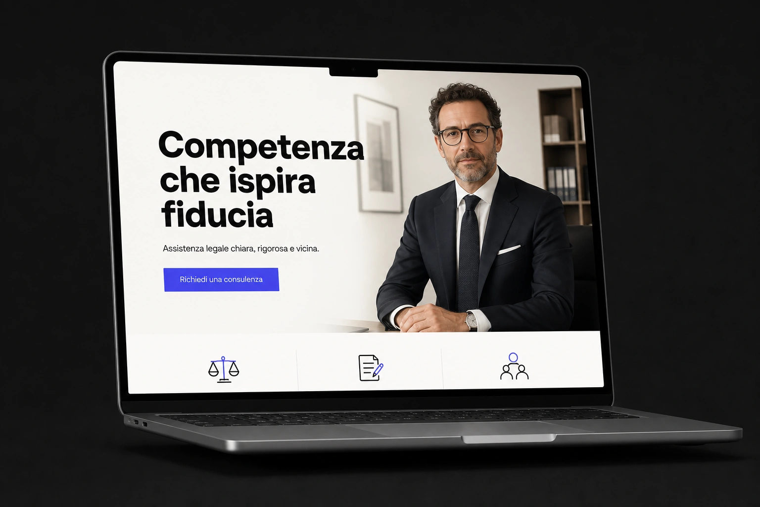 Esempio di homepage sito Universe per il settore Studi Legali & Avvocati