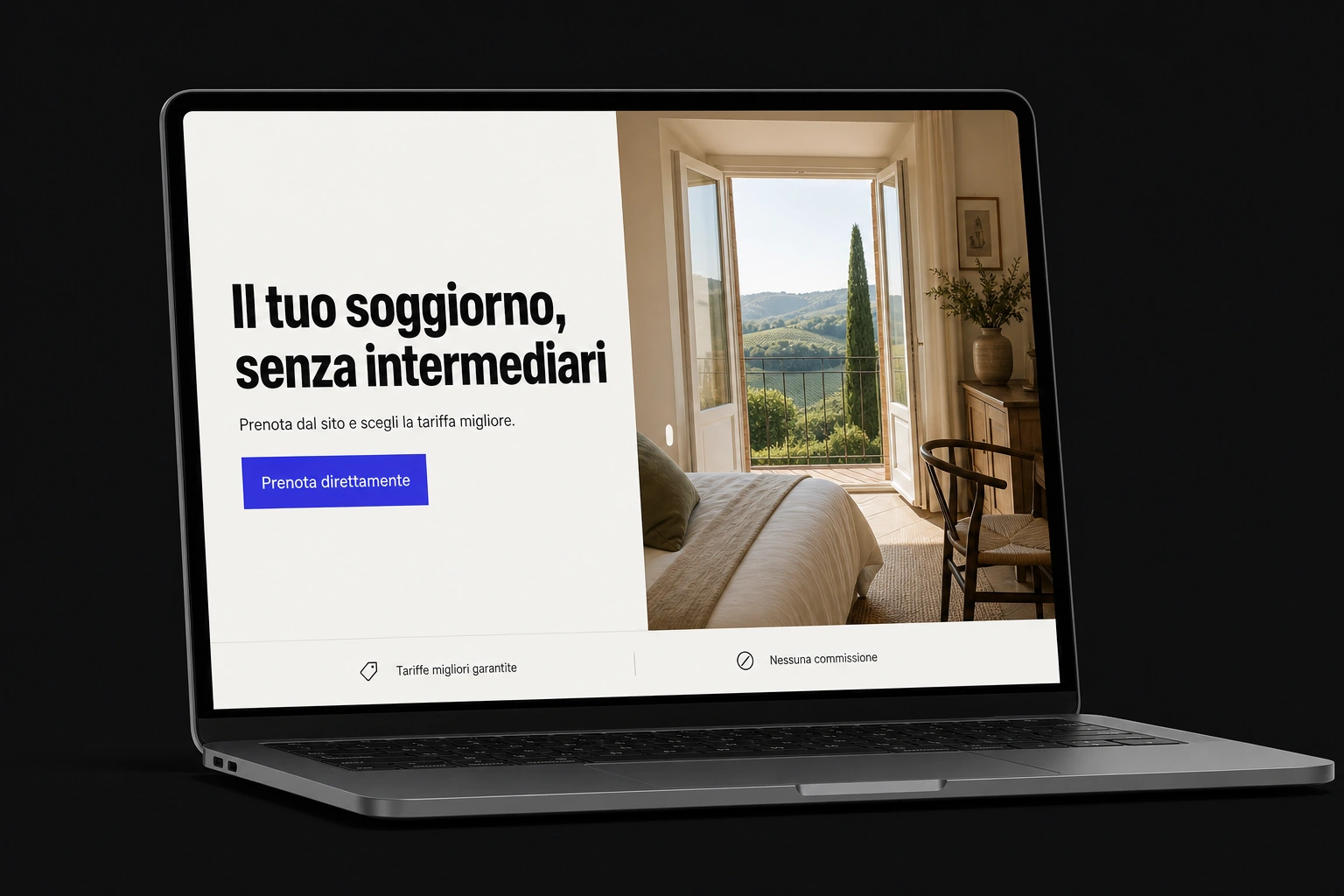 Esempio di homepage sito Universe per il settore Hotel & B&B