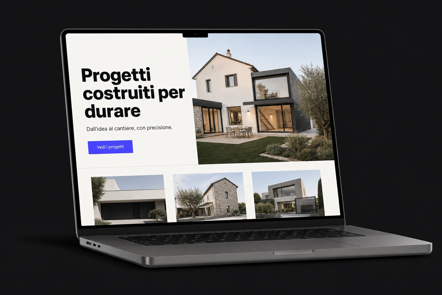 Esempio di homepage sito Universe per il settore Studi Tecnici - Geometri & Architetti